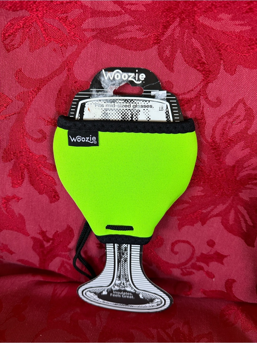 🌵 3/$15 Woozie Lime Green Neoprene Wine Glass Holder ( see description)